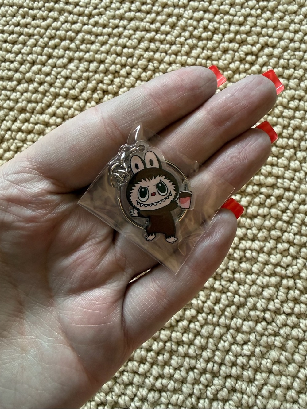 labubu character keychain!